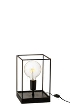 Lamp 1 lamp rechthoekig frame metaal zwart klein