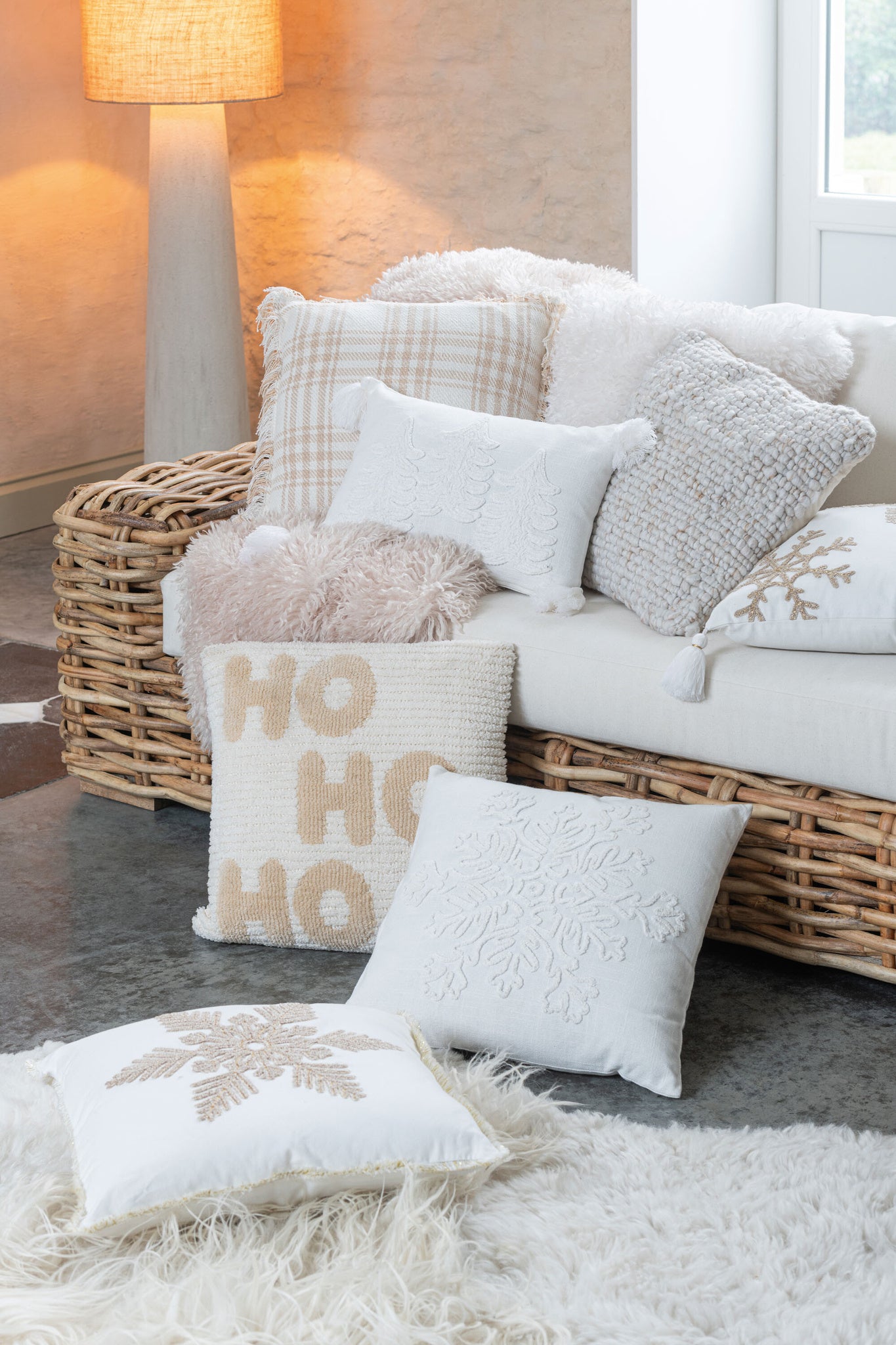 Kussen Geweven Polyester Ecru