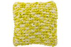 Kussen Gebreid Polyester Groen/Wit