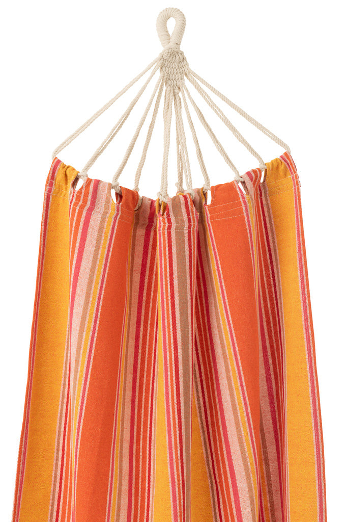 J-LINE HANGMAT STREPEN – KATOEN/POLYESTER ORANJE/MIX