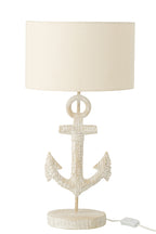 Tafellamp Anker Polyresin Wit/Naturel