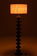 Vloerlamp Caterpillar populierenhout Zwart/Naturel