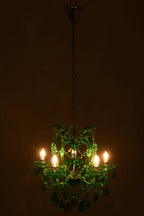 Plafondlamp Kroonluchter Antiek Glas Smaragdgroen