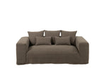 Hoes voor stoel + 5 kussens Monaco bank linnen Desert Taupe