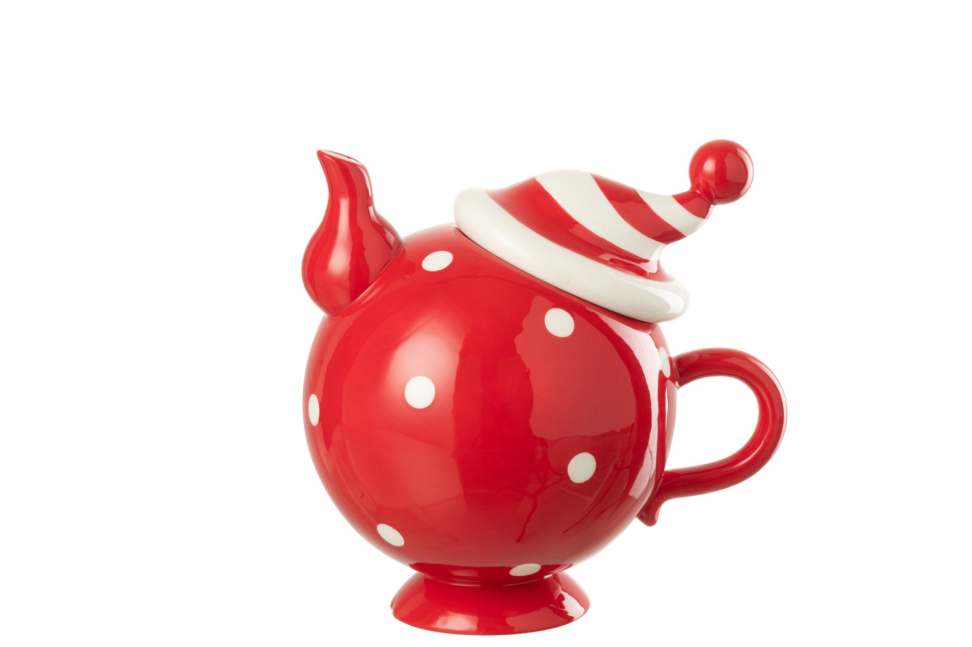 J-LINE THEEPOT KERSTMUTS DOLOMIET KERST ROOD/WIT
