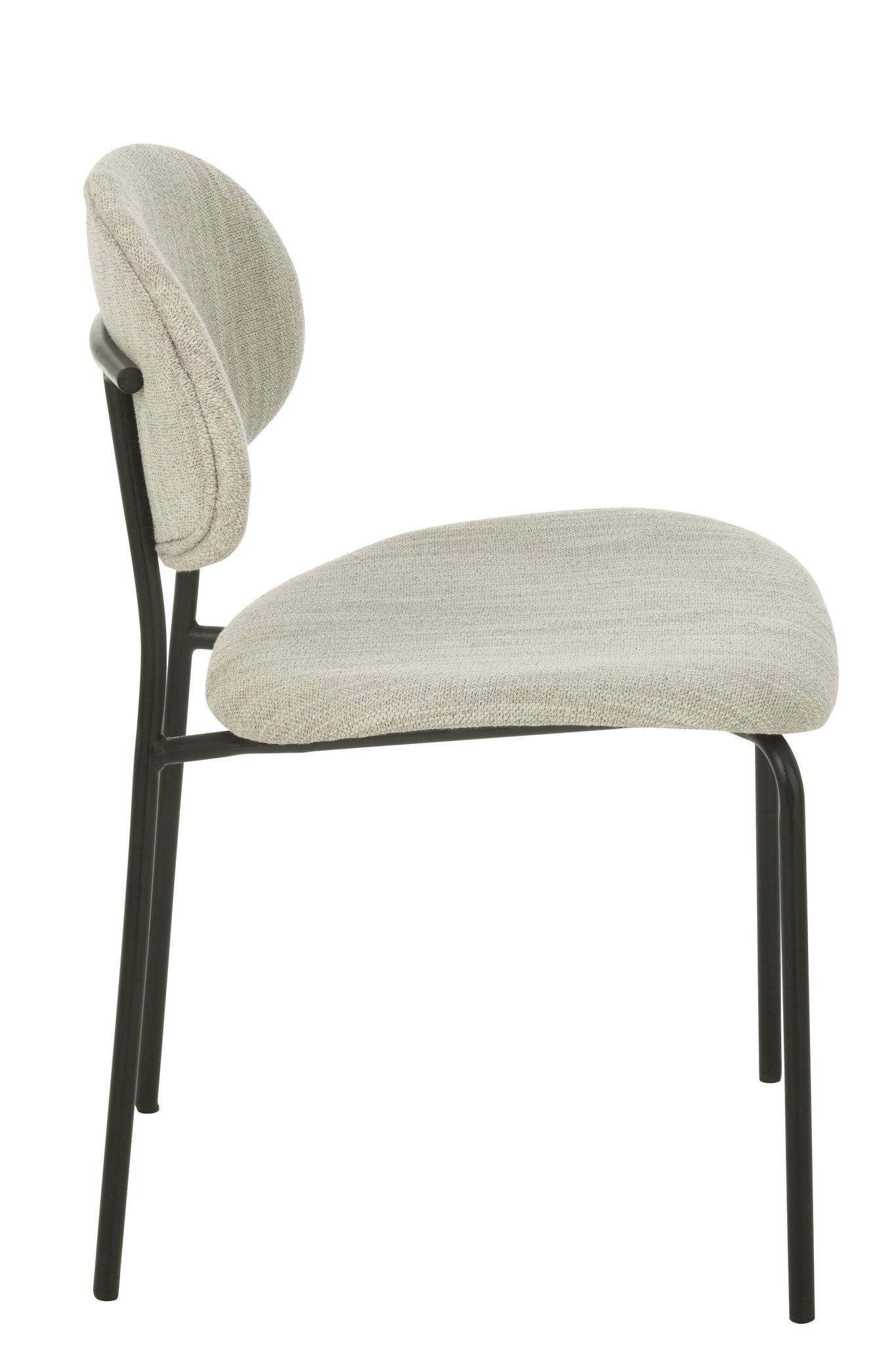 Eetkamerstoel Textiel/Metaal Beige