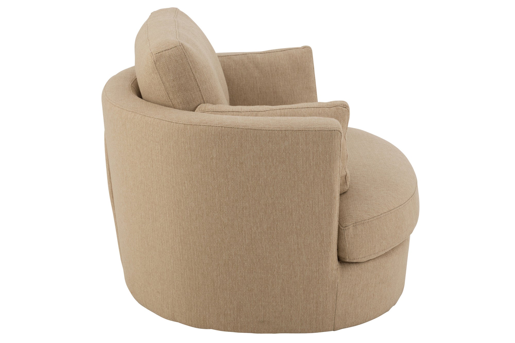 Draaistoel Hout/Textiel Beige