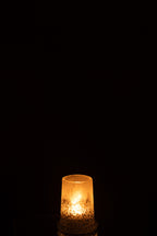 J-LINE TEALIGHT HOLDER SUGAR GLASS WHITE SMALL