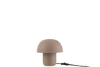 Kleine taupe ijzeren tafellamp