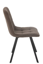 Eetkamerstoel Clark Metaal/Polyester Bruin