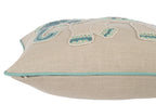 J-LINE KUSSEN OLIFANT – KATOEN – GRIJS/BLAUW – 45 CM