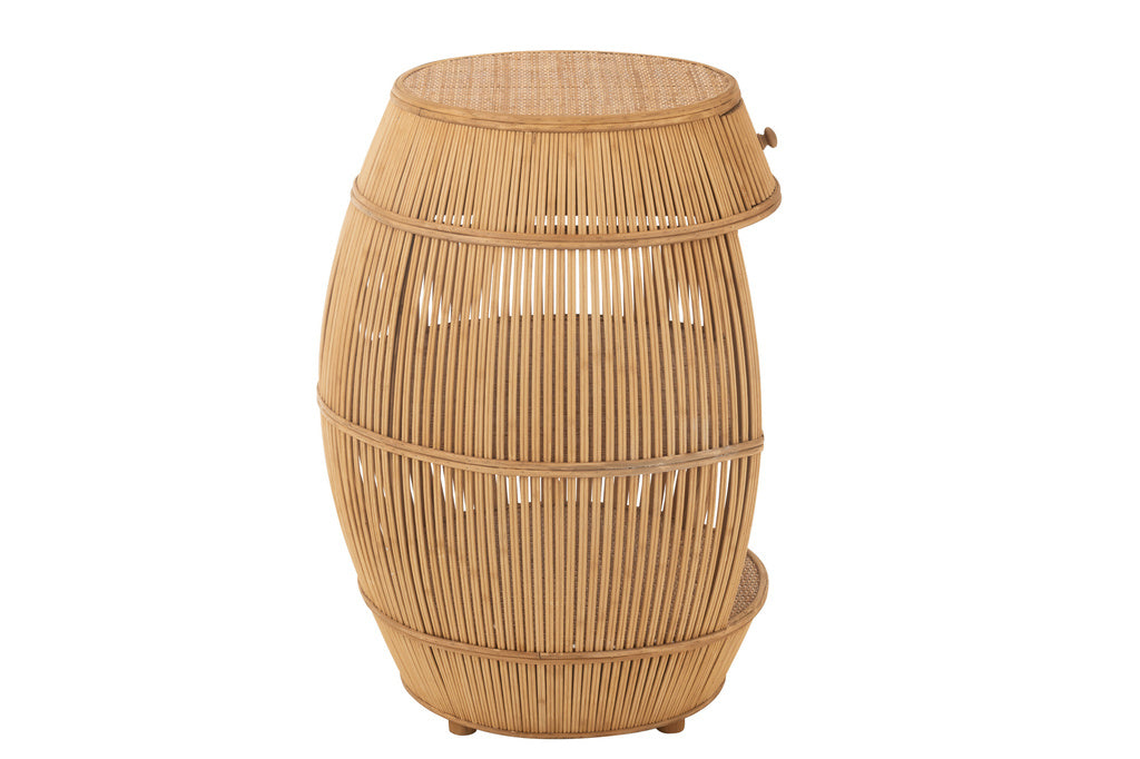 J-Line Table Barrel Rattan/Bamboo Natural