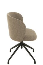 Stoel Draaien/Omhoog/Omlaag Linnen Donkerbruin/Beige