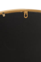 Ronde Mona-spiegel ijzer/glas goud medium
