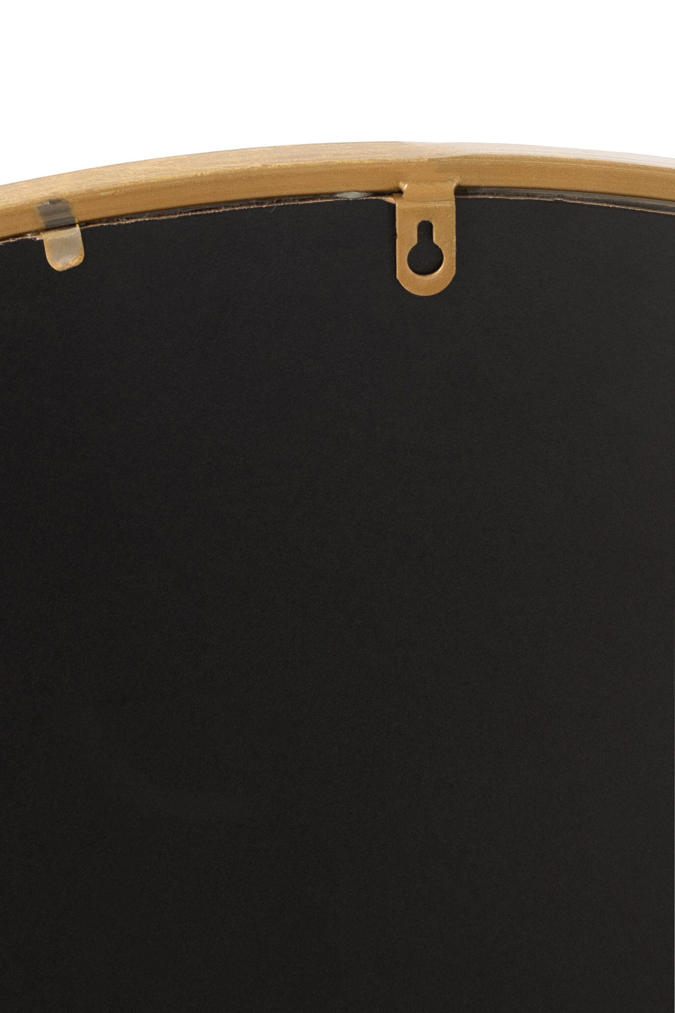 Ronde Mona-spiegel ijzer/glas goud medium