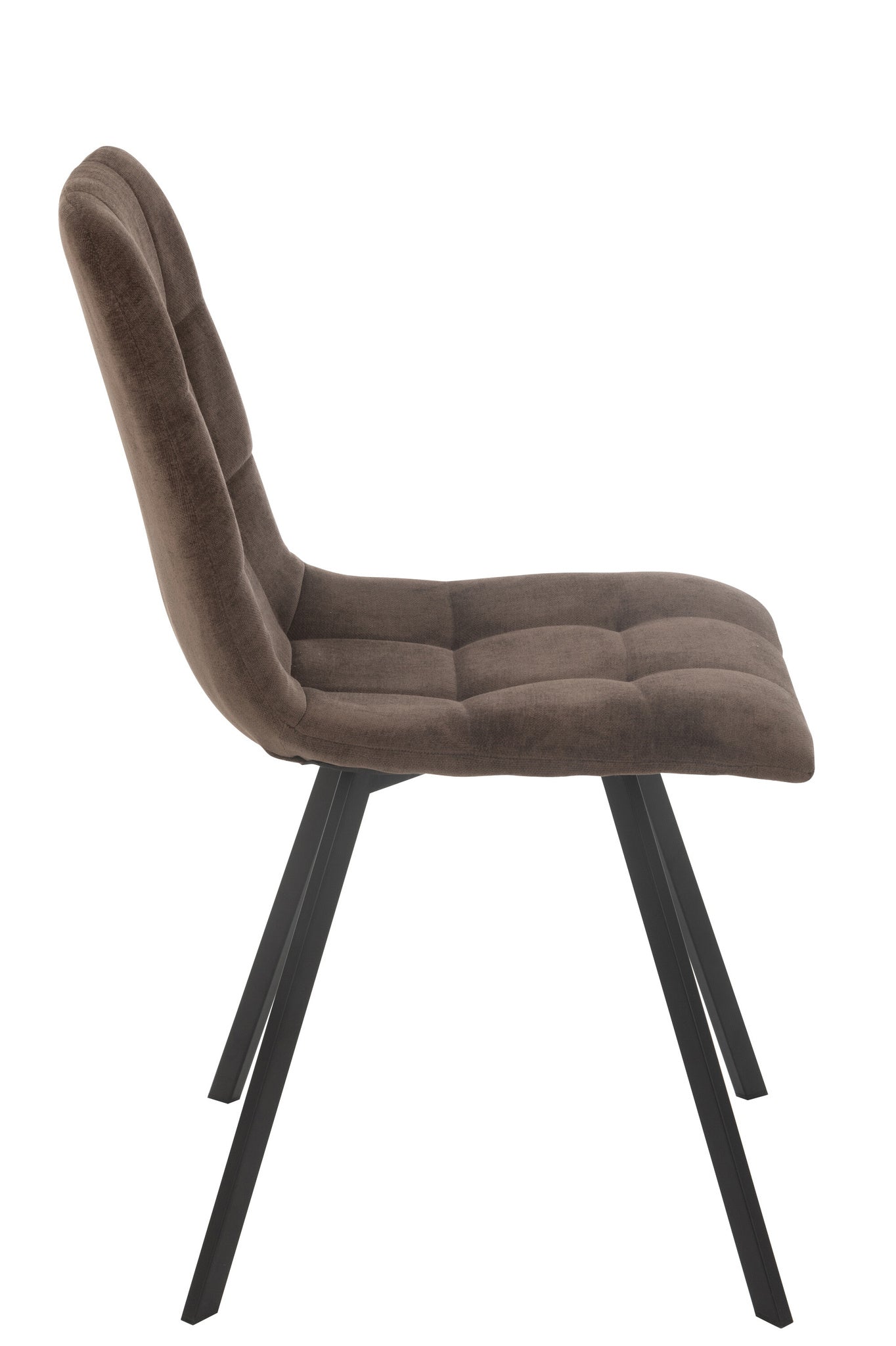 Eetkamerstoel Clark Metaal/Polyester Bruin
