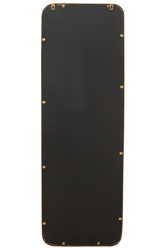 J-LINE RECHTHOEKIGE SPIEGEL MONA IJZER/GLAS GOUD