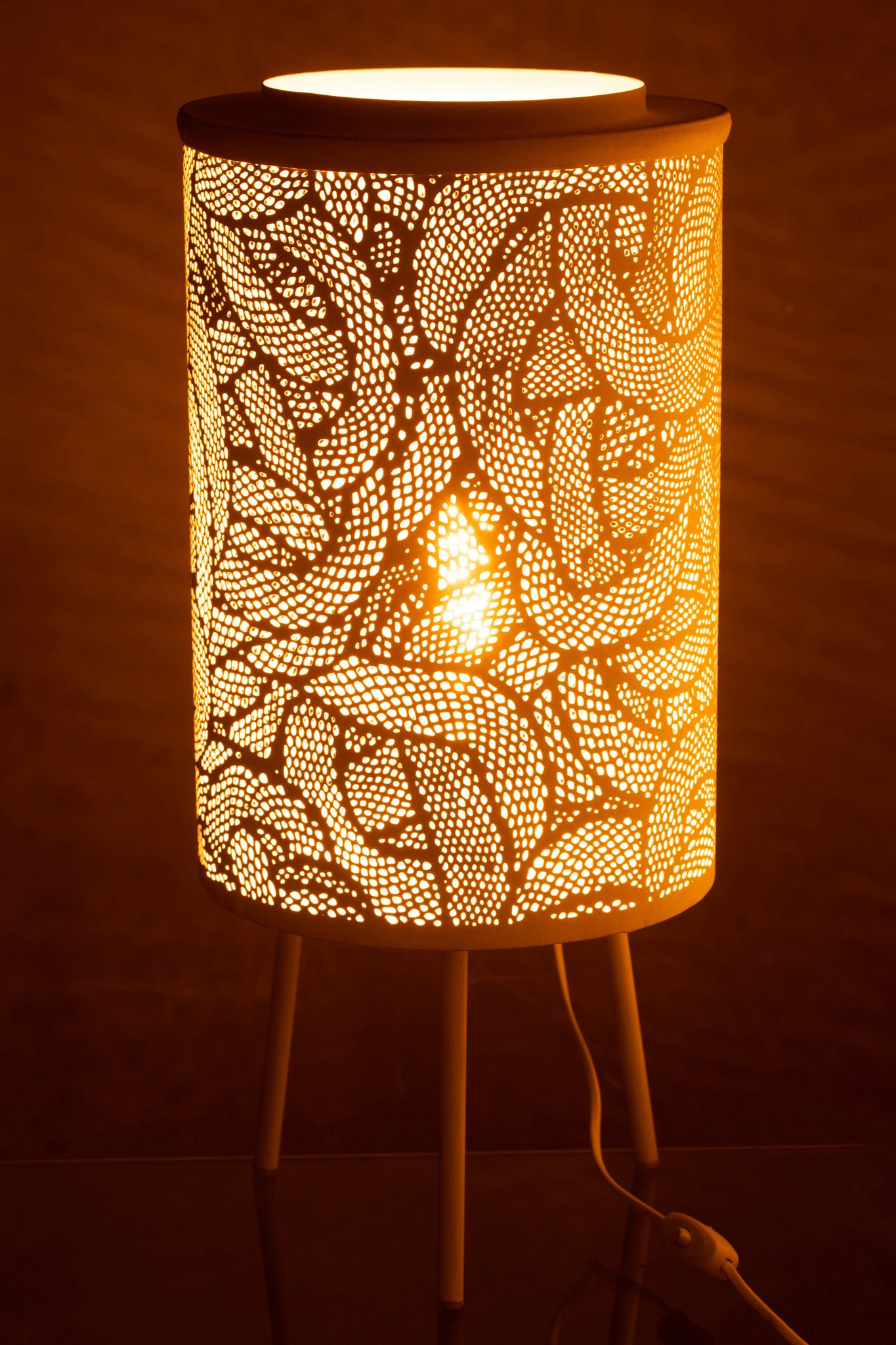 Lamp geperforeerd metaal wit