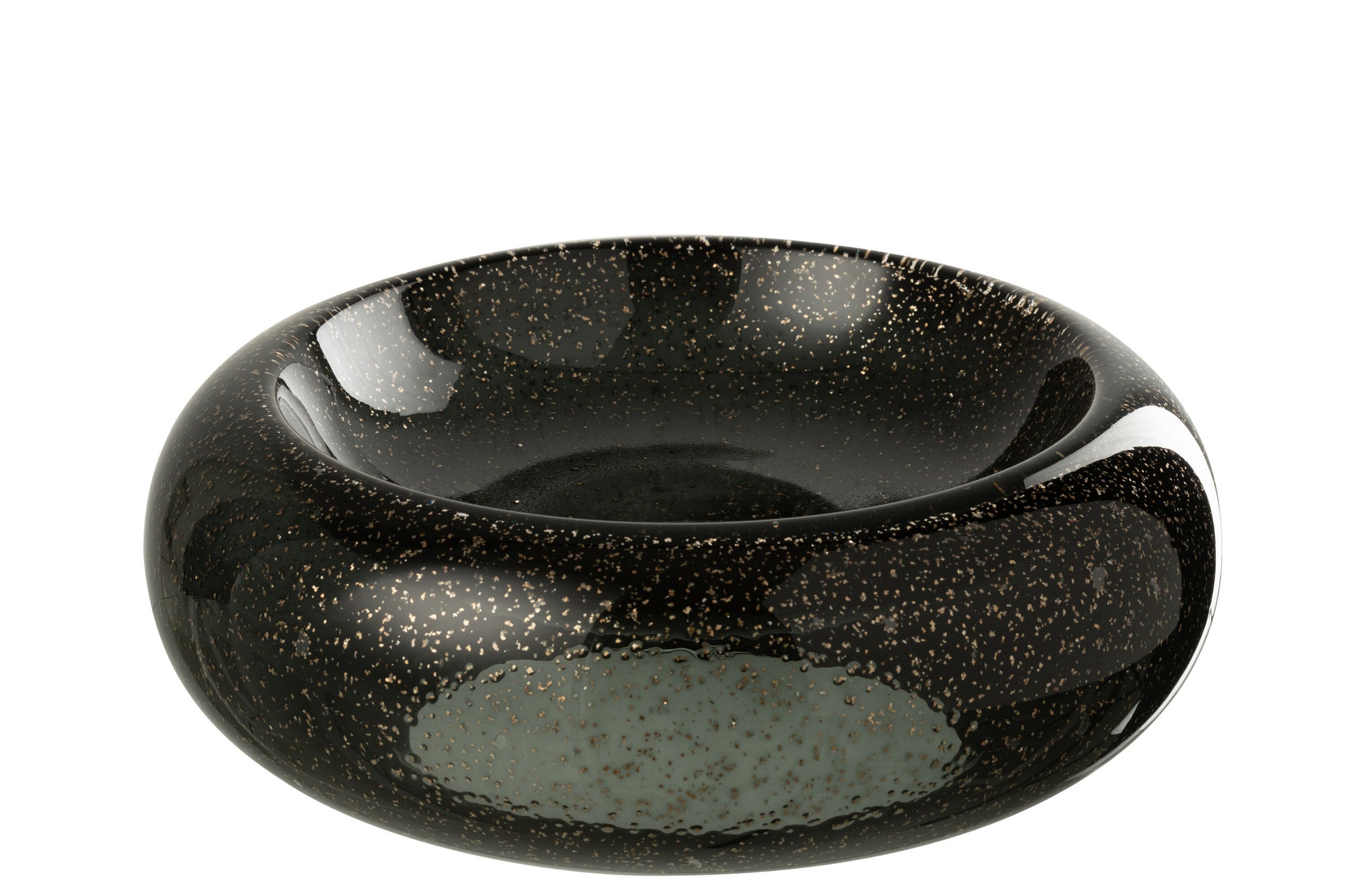 Decoratieve kom Carol Glas Zwart Groot