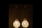 J-LINE HANGLAMP EKI MOZAÏEKGLAS WIT KLEIN (SET VAN 2