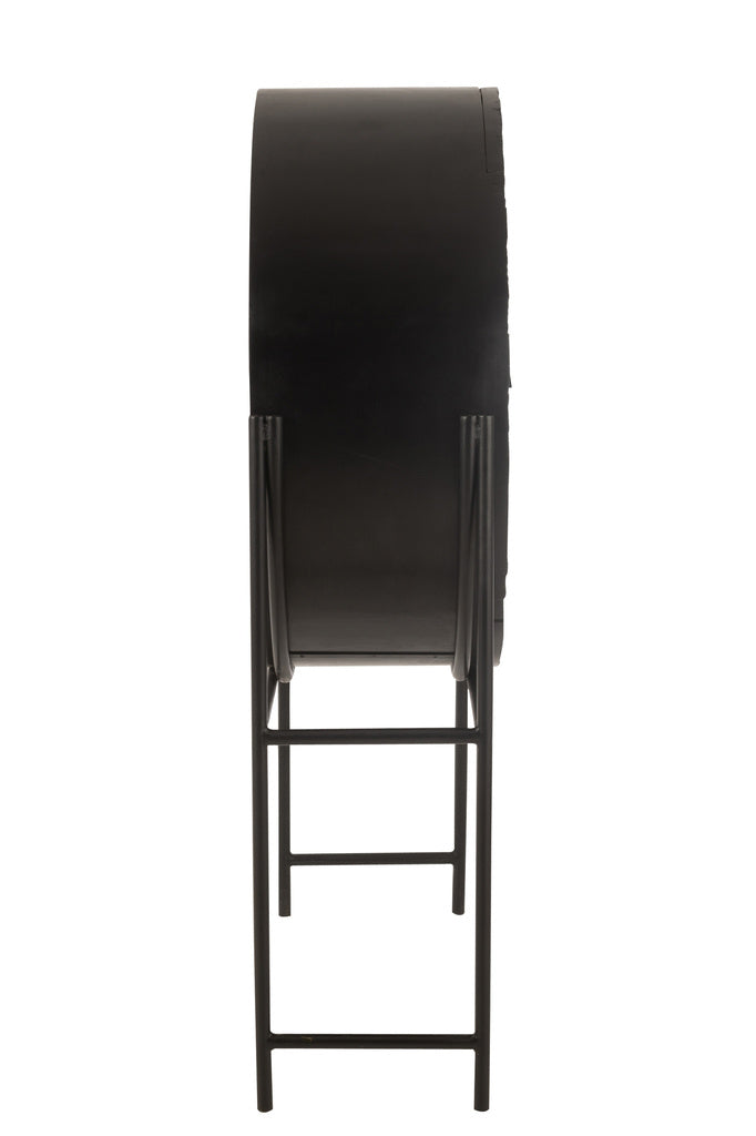 J-LINE BARKAST SHANIL GERECYCLEERD HOUT/MDF ZWART