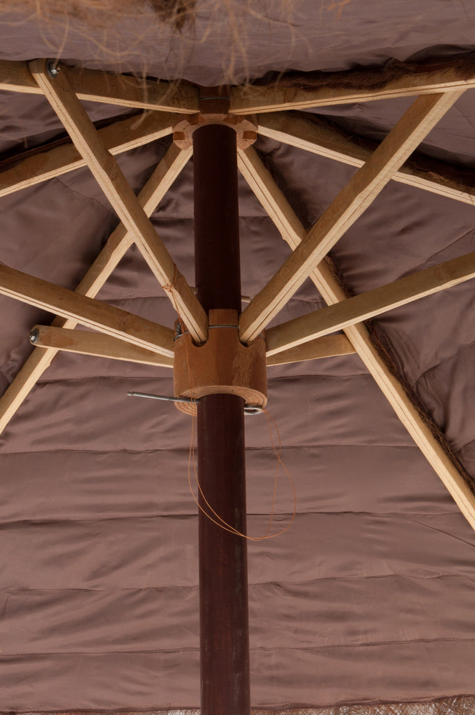 J-LINE PARASOL COCOLEAF BRUIN KLEIN