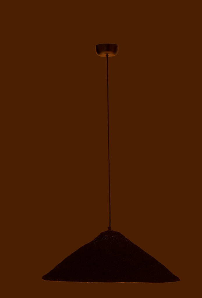 J-LINE HANGING LAMP HAT MOONJ GRASS BLACK SMALL