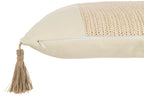 Kussen Geweven Vierkant Polyester Beige