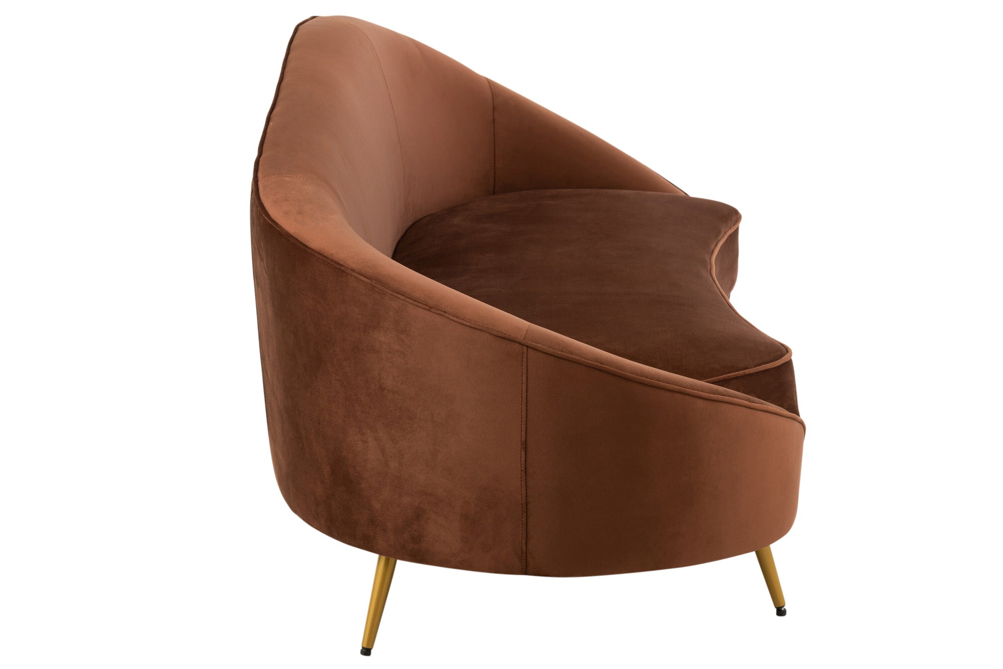 Bank Elisabeth textiel/metaal bruin