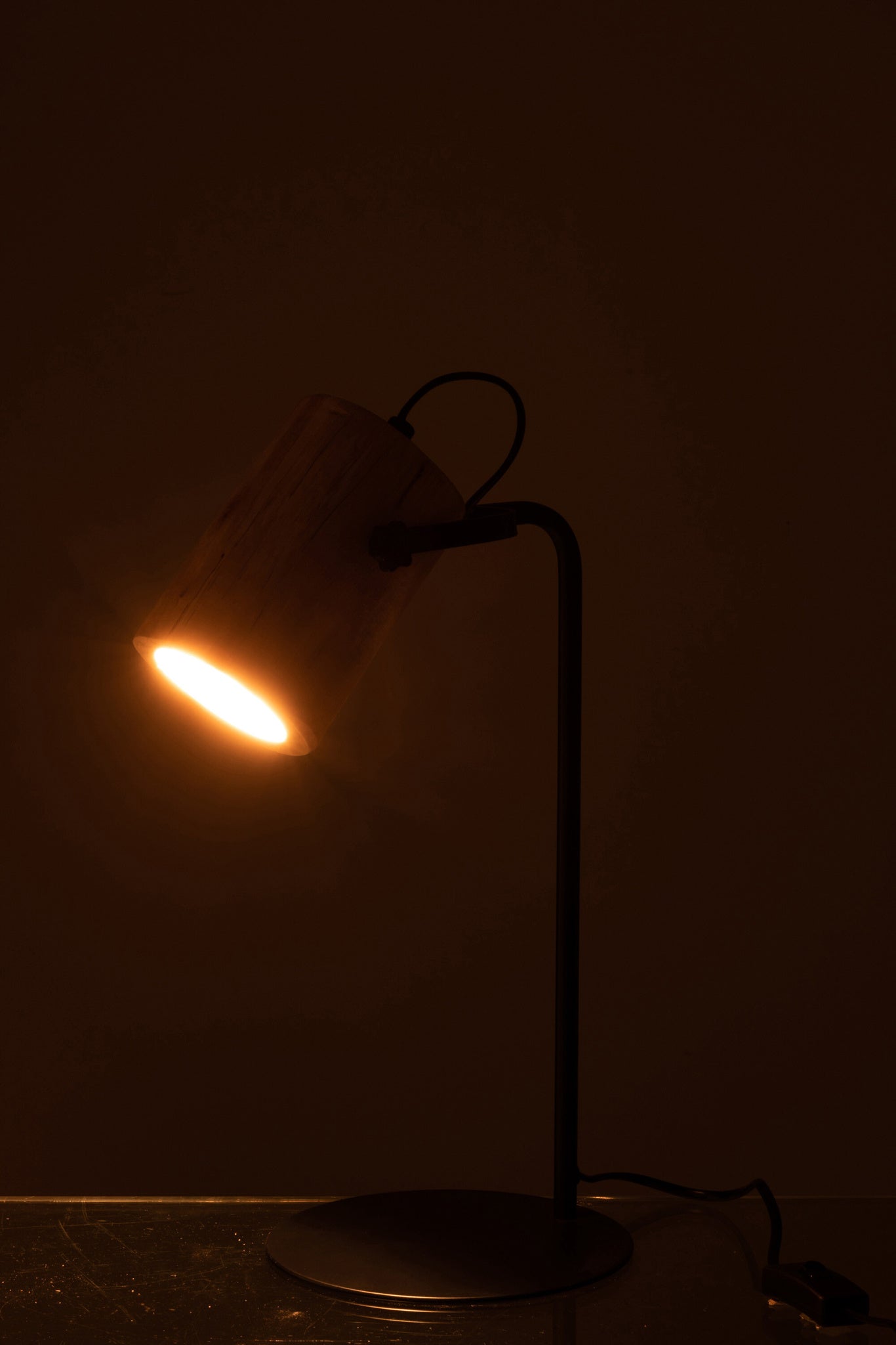 Bureaulamp Silas Berangan hout naturel
