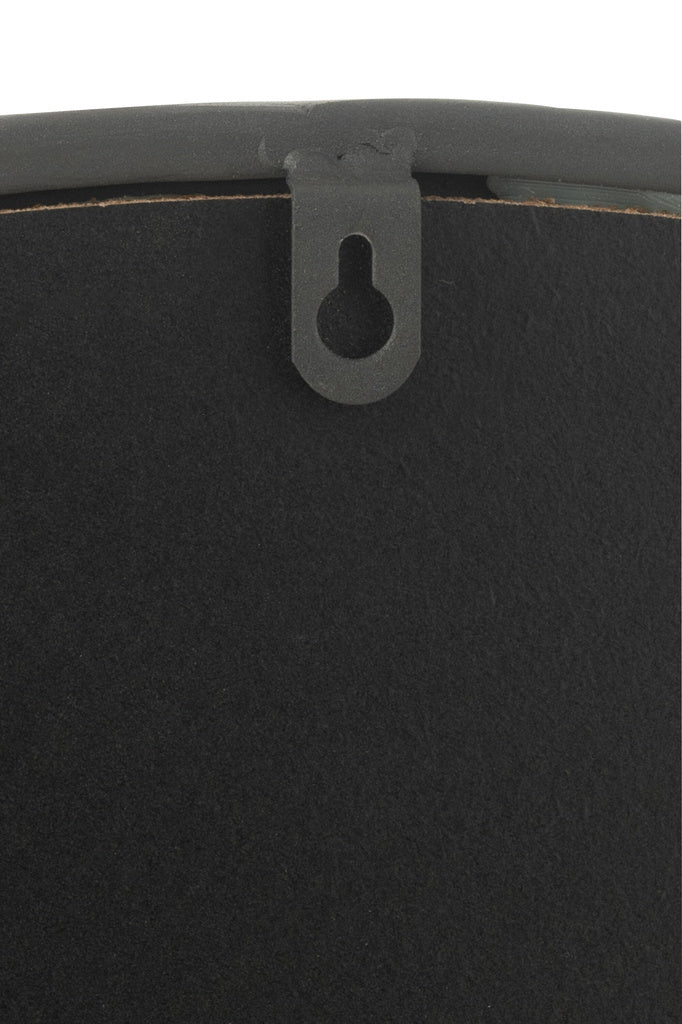 J-LINE RONDE SPIEGEL MAT ZWART EXTRA LARGE