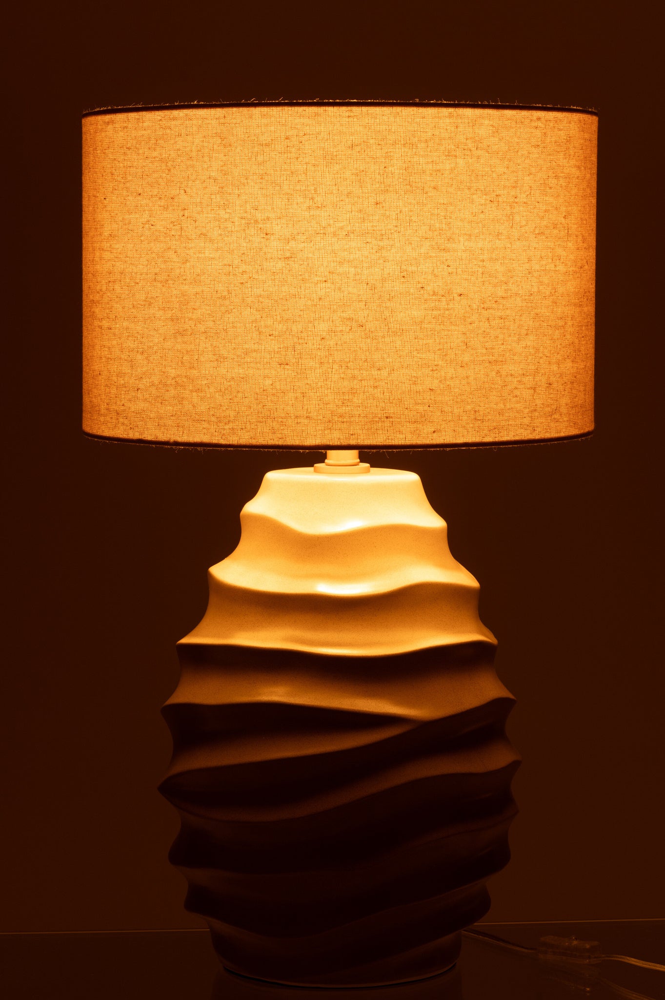J-LINE TAFELLAMP KERAMIEK BEIGE GROOT