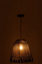 Hanglamp Celia jute zwart klein