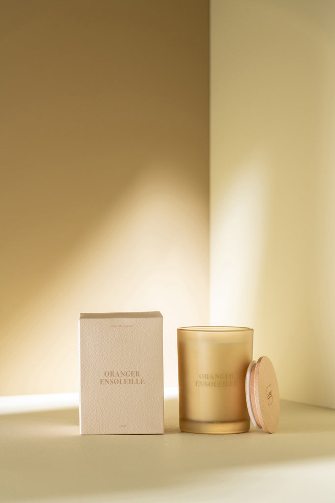 J-Line  Scented Candle Accords Essentiels Oranger Ensoleillé-38H
