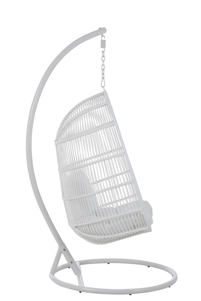 J-LINE HANGSTOEL OVAAL STAAL WIT