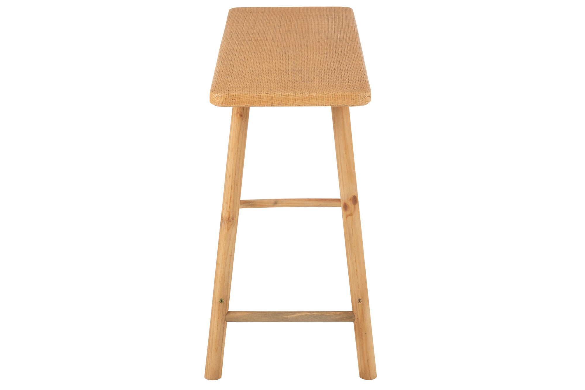 Rechthoekige console van rotan/sparrenhout natuurlijk