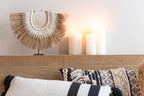 J-Line Necklace+Stand Dora Shells/Seagrass White Large