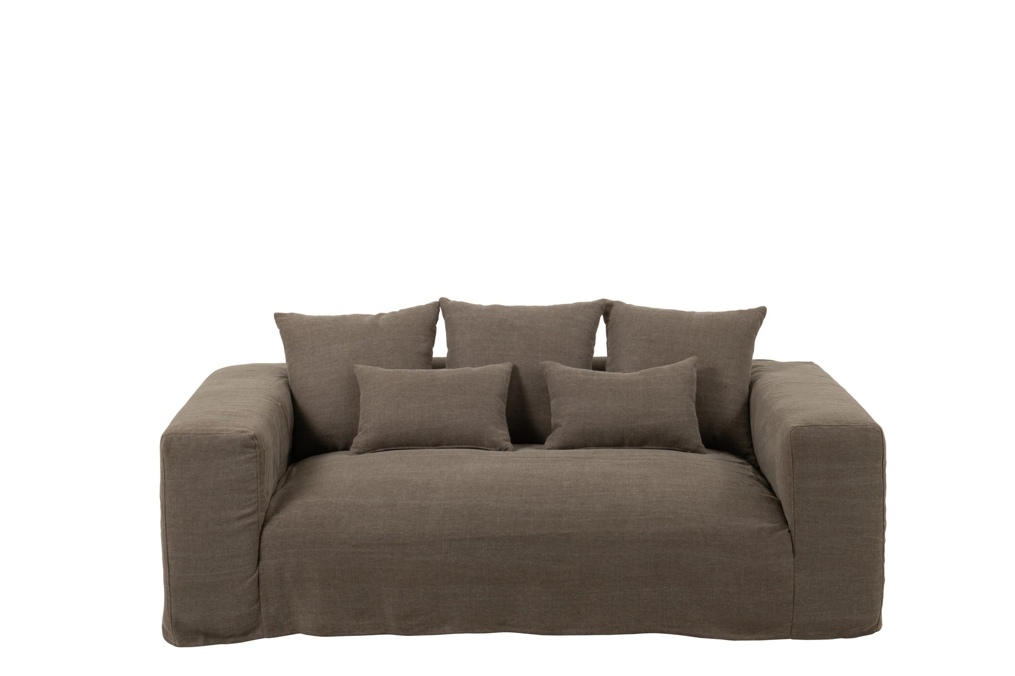 Hoes voor stoel + 5 kussens Monaco bank linnen Desert Taupe