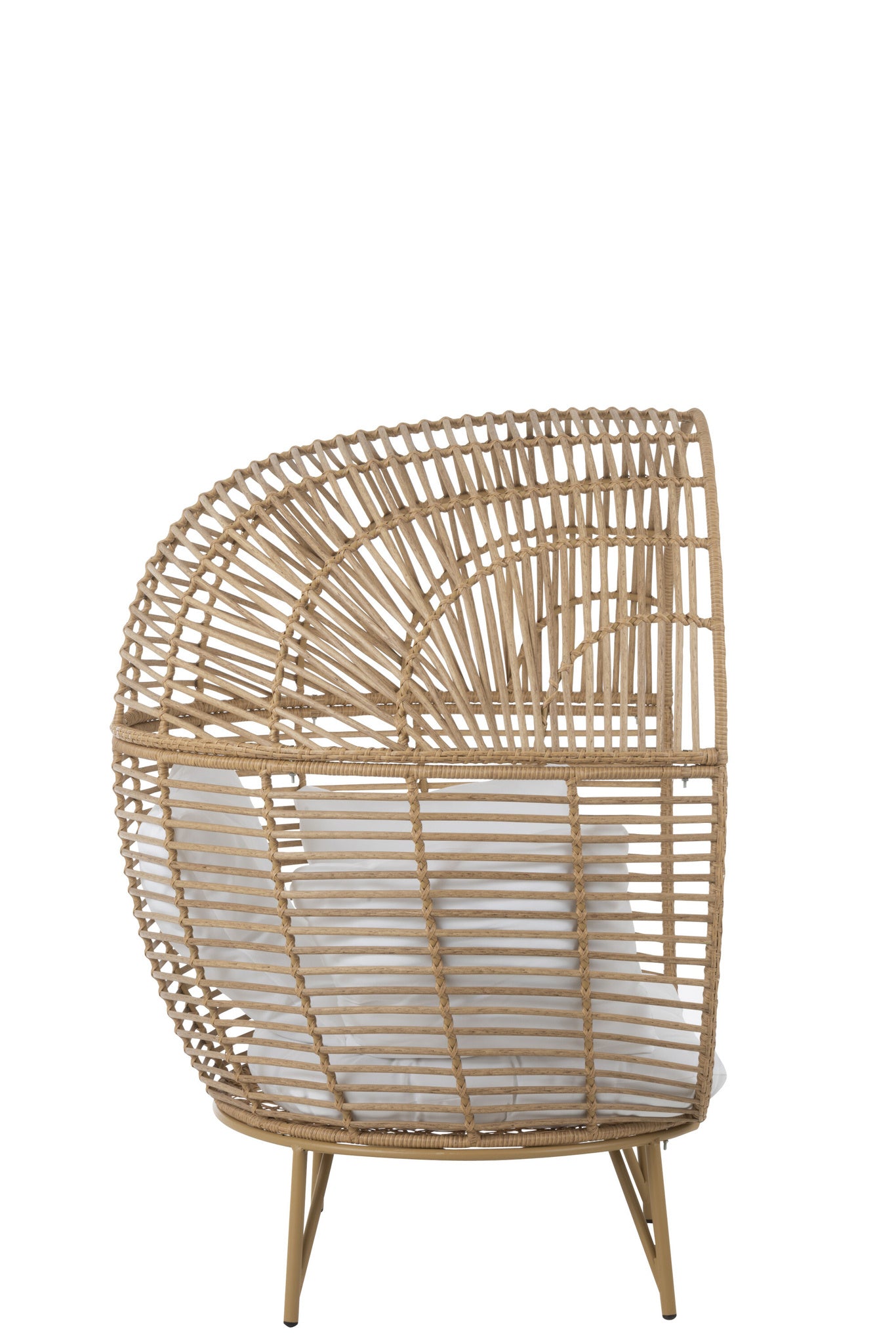 Ovale loungestoel staal naturel