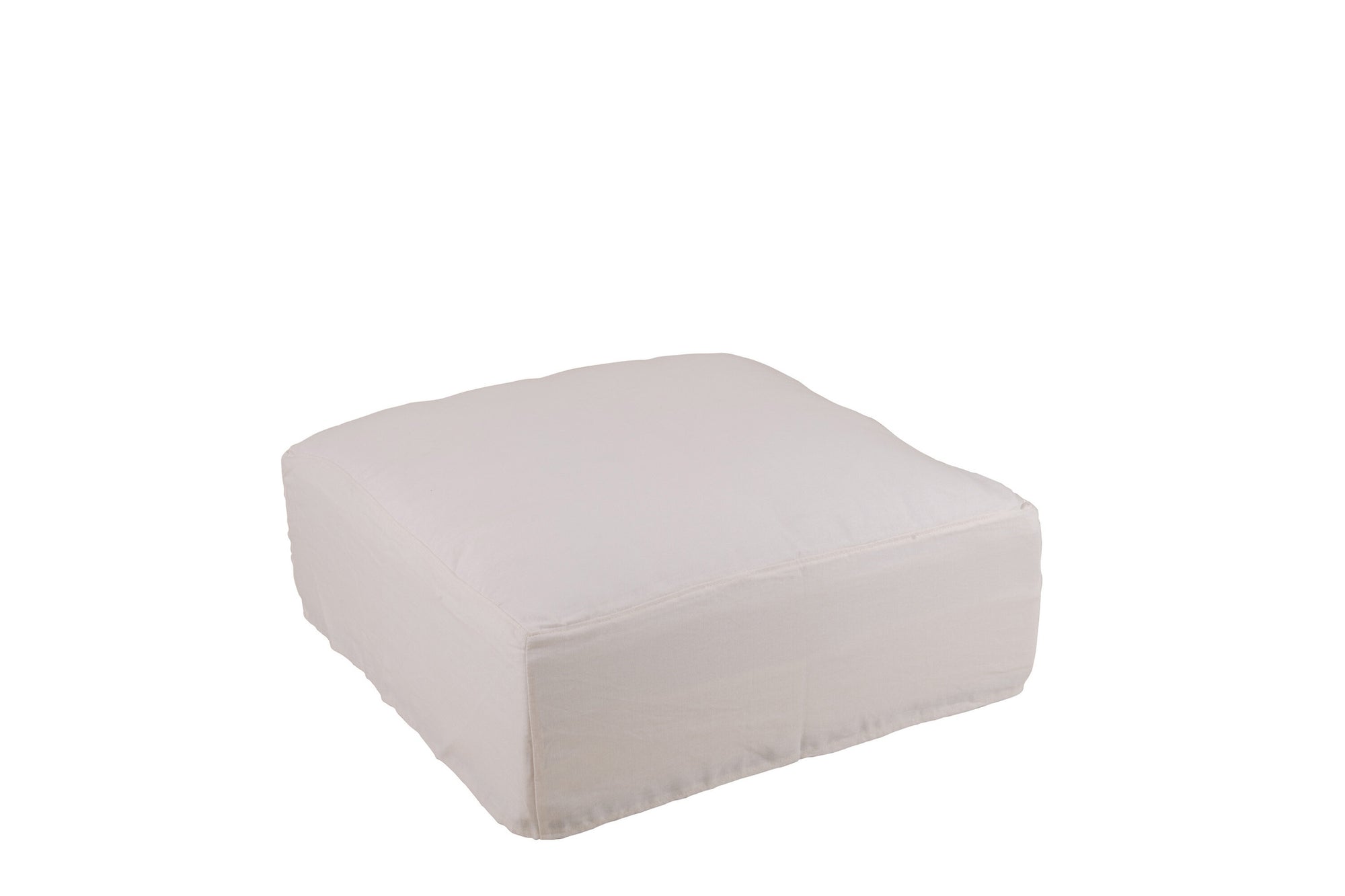 J-LINE HOES VOOR POOF MONACO LINNEN MARSHMALLOW WIT
