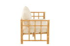  J-LINE SOFA ELISE + KUSSEN 2-ZITS ROTAN/TEXTIEL
