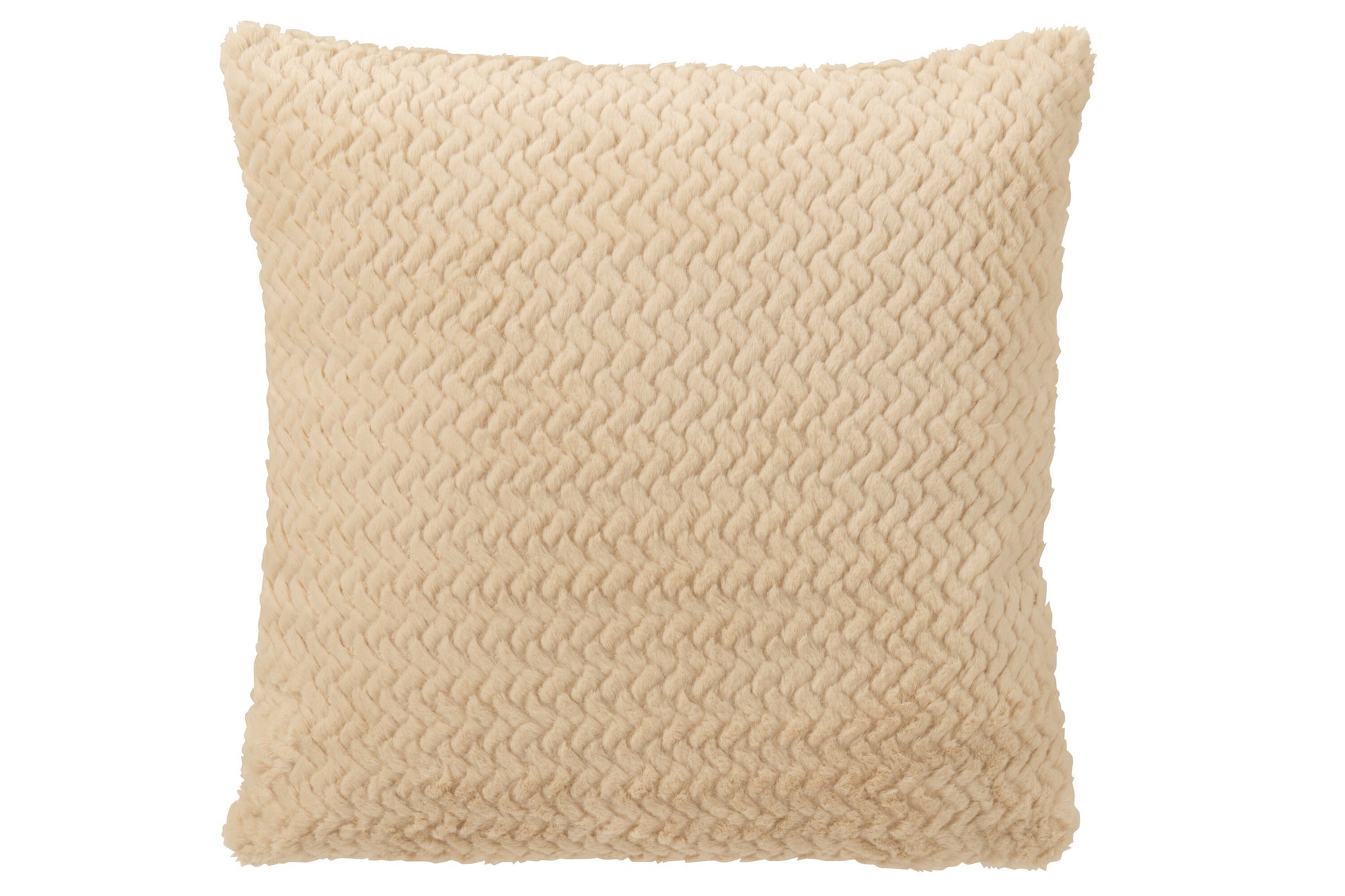 Kussen van polyester in beige.