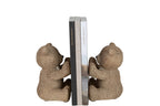 J-LINE BOEKSTEUN TEDDY POLY LICHTBRUIN – SET VAN 2