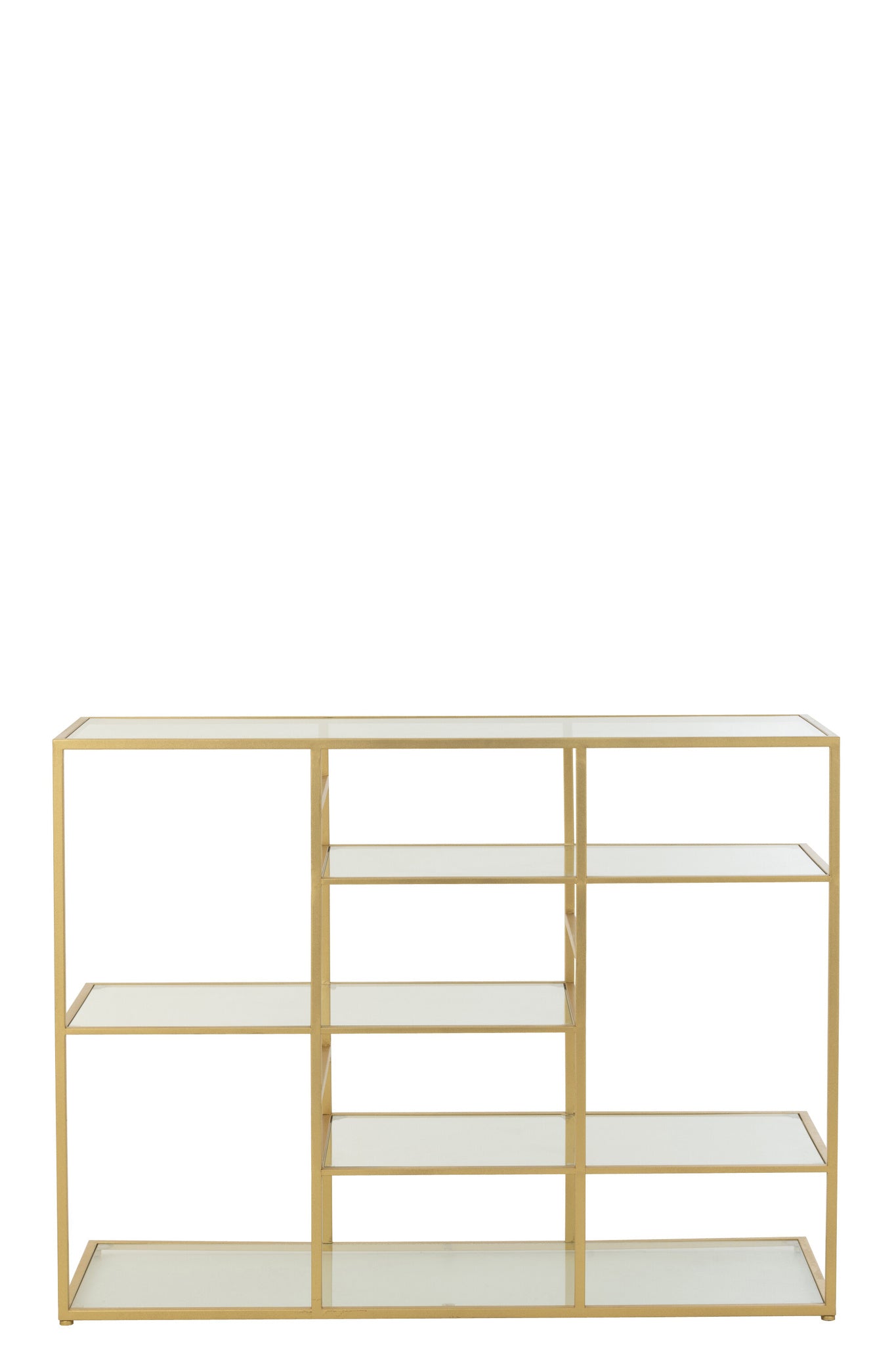 J-LINE CONSOLE IJZER/GLAS GOUDKLEURIG