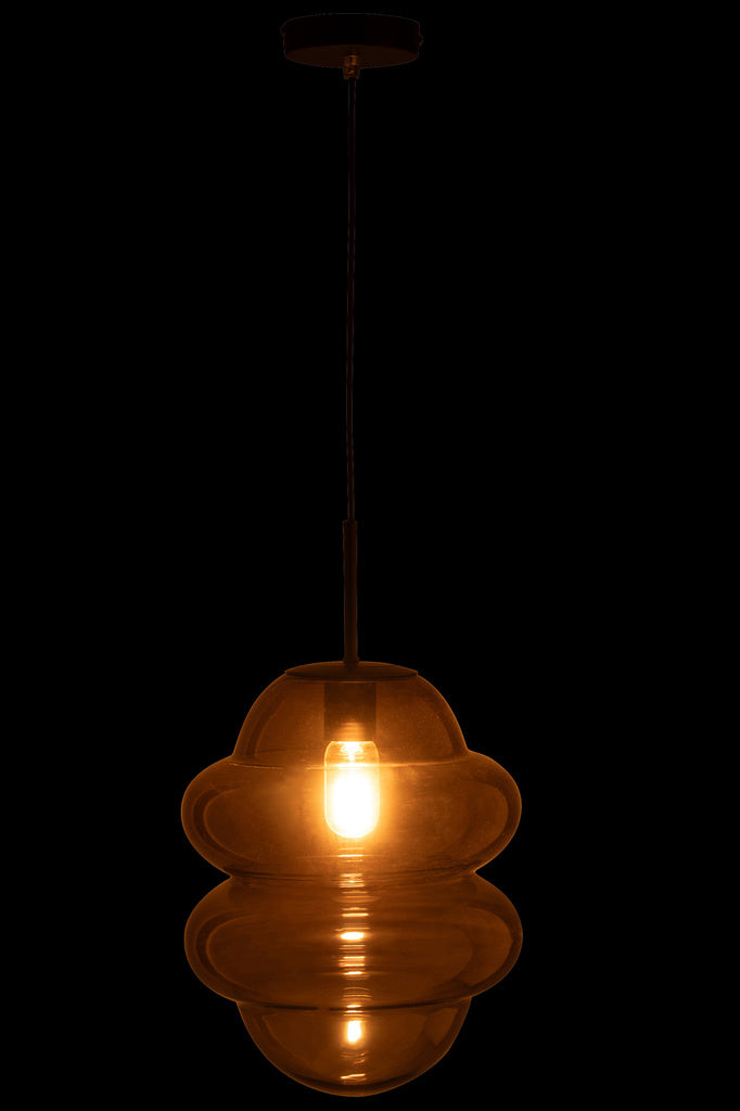 J-LINE HANGLAMP HONEY SPOON GLAS GRIJS