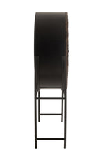J-LINE BARKAST SHANIL GERECYCLEERD HOUT/MDF BRUIN/ZWART
