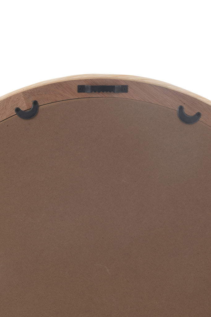 J-LINE RONDE WANDSPIEGEL ROTAN/GLAS NATUREL MEDIUM