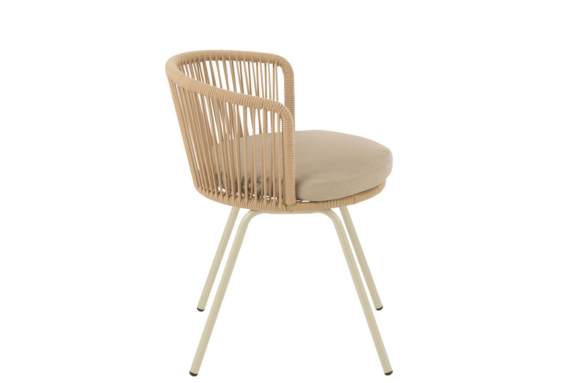 Stoel Toa Staal/Koord Beige