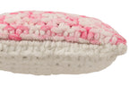 Kussen Gebreid Polyester Roze/Wit