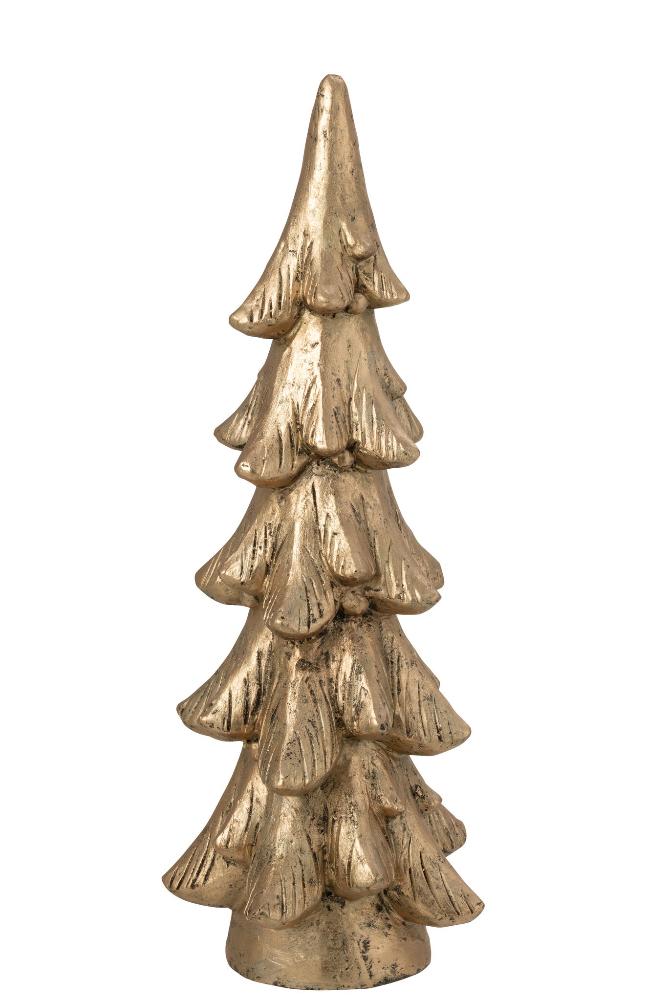 J-LINE KERSTBOOM RONDE VOET MAGNESIUM GOUDKLEURIG GROOT
